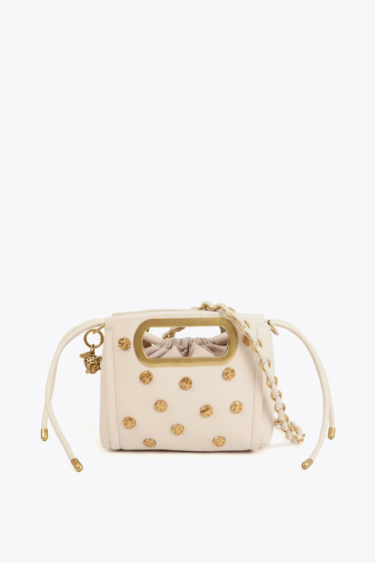 BOLSA DE ECOPELE COM TACHINHAS DOURADAS - LOLA CASADEMUNT