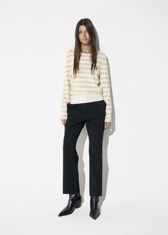 JERSEY DE MALHA COM RISCAS, LUREX E BRAZÃO LC - LOLA CASADEMUNT