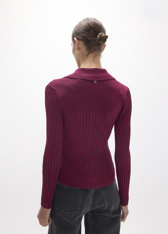 CARDIGAN DE MALHA COM FECHO ZIPPER LC - LOLA CASADEMUNT