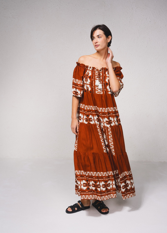 VESTIDO FLUÍDO ESTAMPADO - SMF