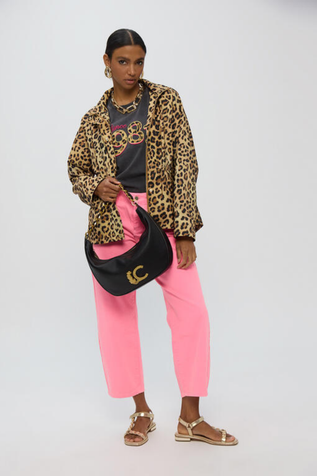 PARKA ANIMAL PRINT COM CAPUZ E  AJUSTE NA CINTURA - LOLA CASADEMUNT