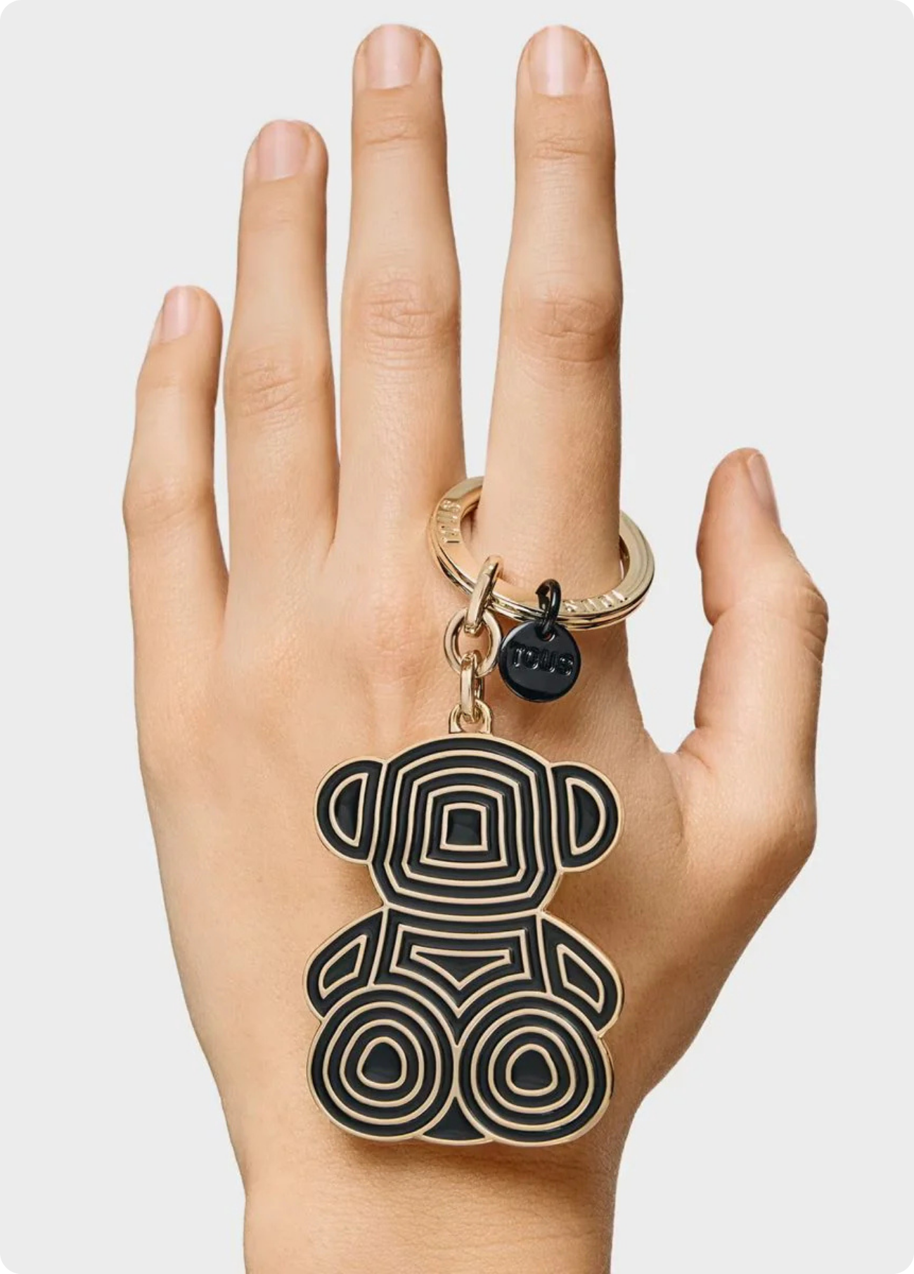 PORTA-CHAVES PRETO BOLD BEAR LINES - TOUS