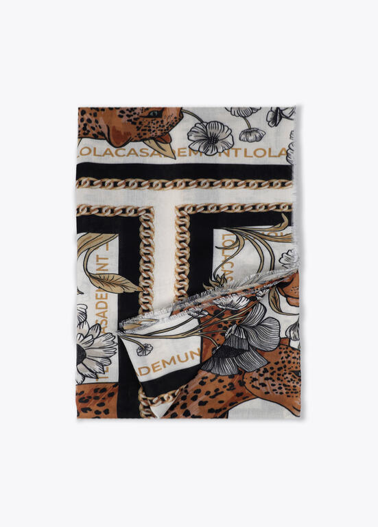 ECHARPE COM ESTAMPADO LEOPARDO BY MAITE 100x200CM - LOLA CASADEMUNT