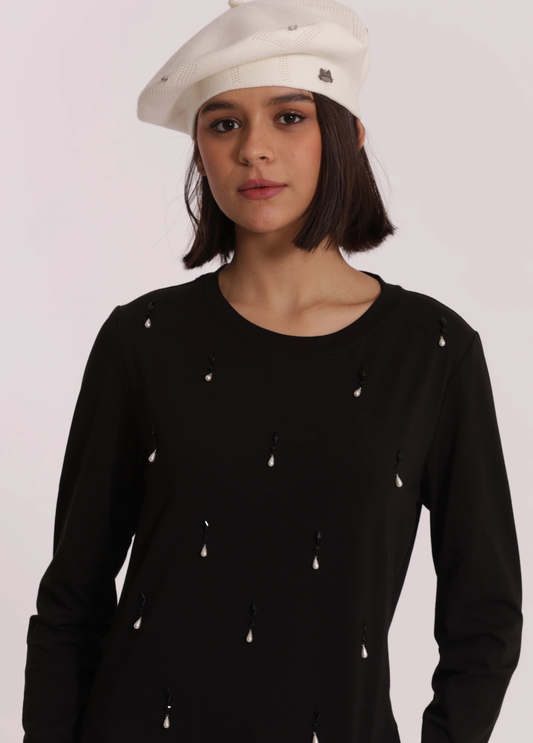 BOINA EM TRICOT TIPO PARISIENSE - MIMI MUA