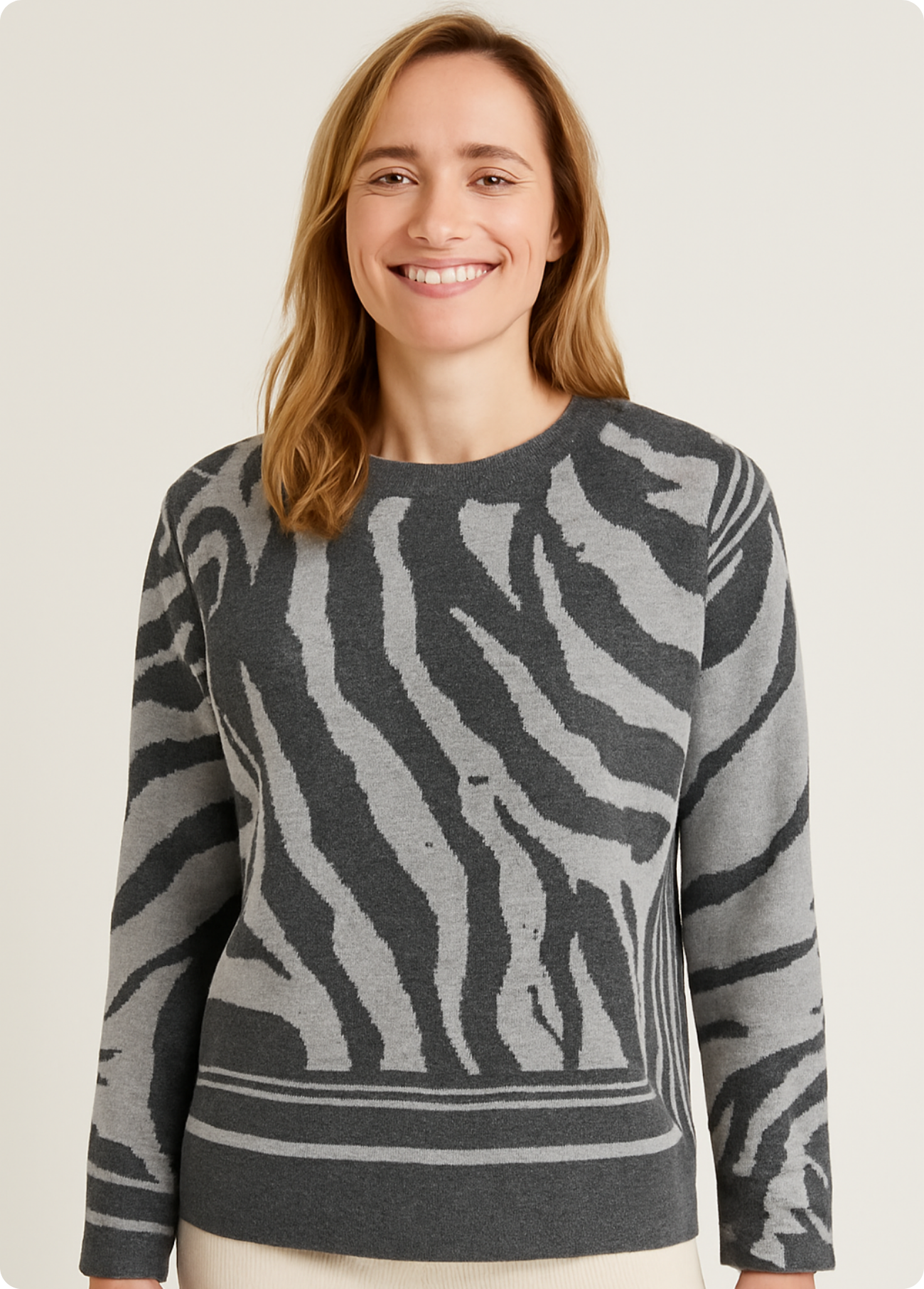 CAMISOLA DE MALHA ESTAMPADO ZEBRADO - BARBARA LEBEK