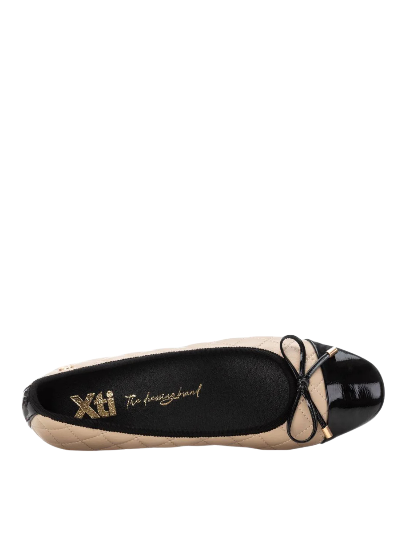 SABRINA BEGE E PRETO COM LAÇO - XTI SHOES