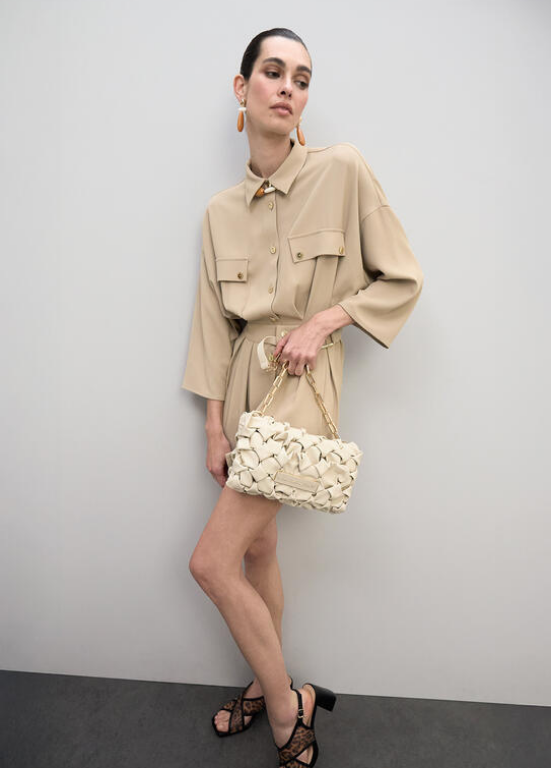 MALA ENTRANÇADA COM ALÇA DE CORRENTE - LOLA CASADEMUNT