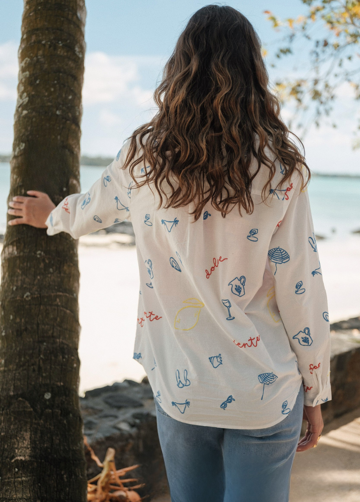 CAMISA BRANCA BORDADA - ALIBY