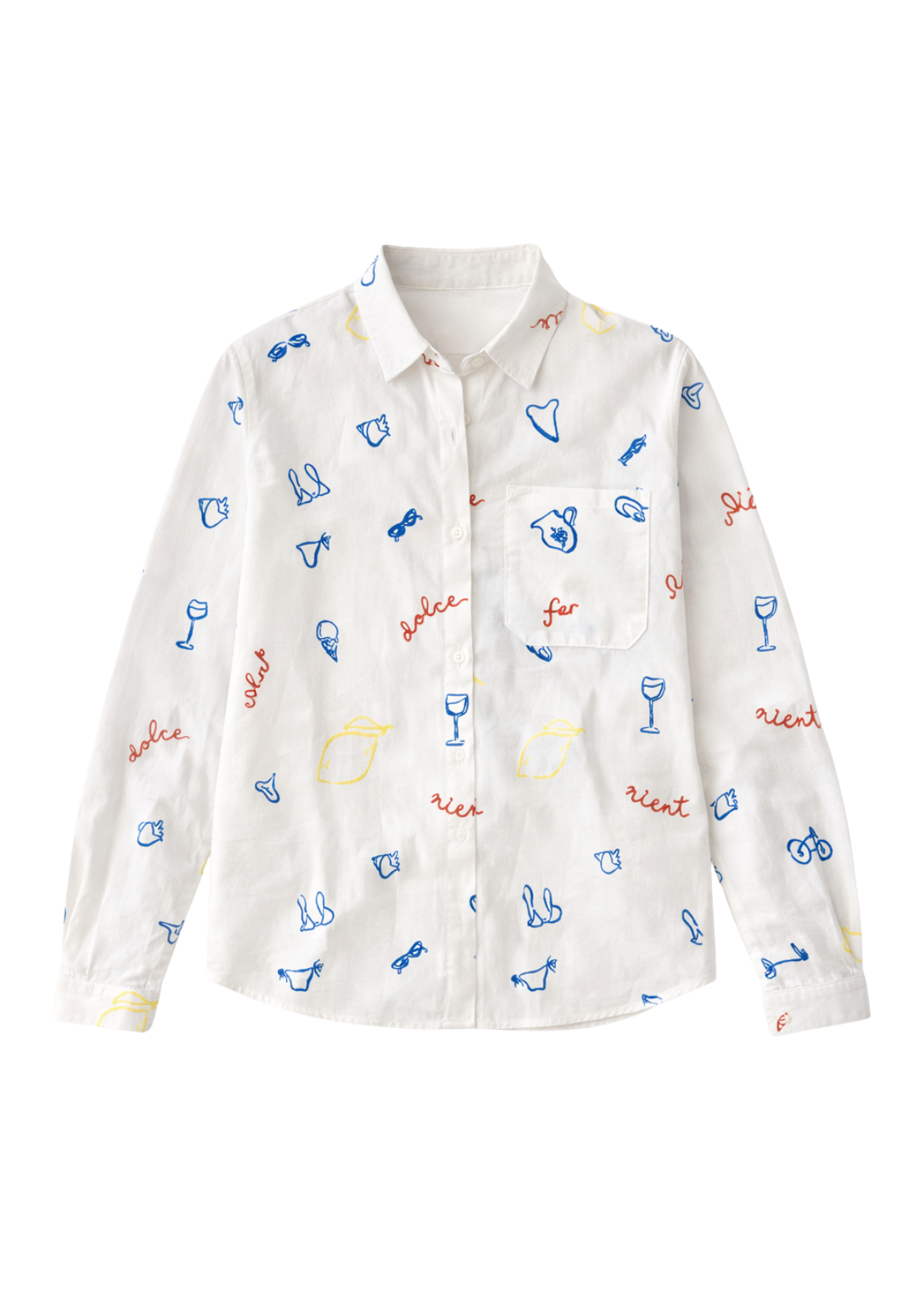 CAMISA BRANCA BORDADA - ALIBY