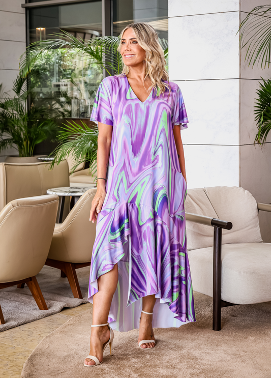 VESTIDO ESTAMPADO EXCLUSIVO MALHA FRIA PREMIUM - TROPICAL BRASIL