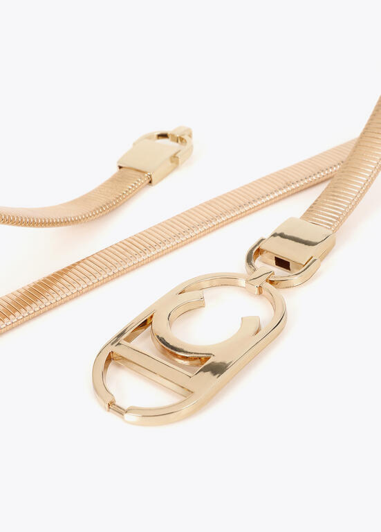 CINTO FINO DOURADO COM MONOGRAMA LC - LOLA CASADEMUNT
