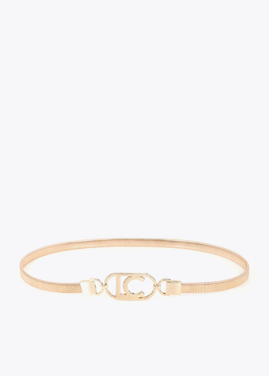 CINTO FINO DOURADO COM MONOGRAMA LC - LOLA CASADEMUNT