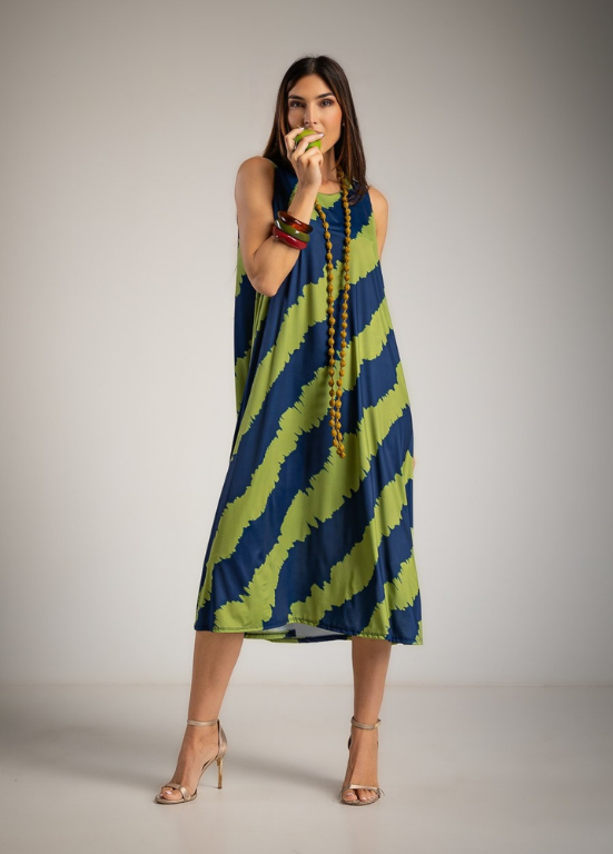VESTIDO COMPRIDO EM LYCRA SEM MANGAS - ALBANO'S