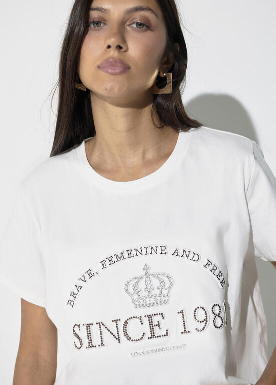 T-SHIRT BRAVE, FEMININE AND FREE SINCE 1981 LC - LOLA CASADEMUNT