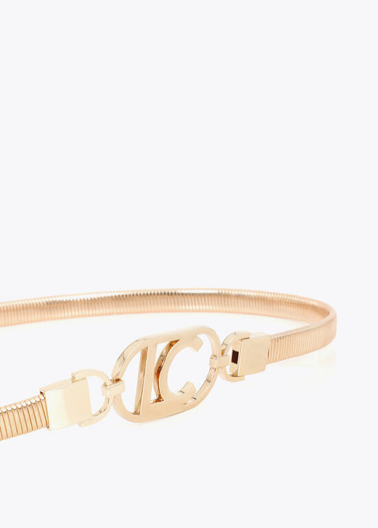 CINTO FINO DOURADO COM MONOGRAMA LC - LOLA CASADEMUNT