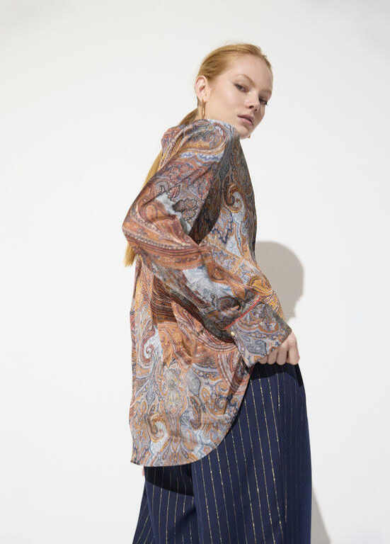 CAMISA COM ESTAMPADO PAISLEY MULTICOLOR MAITE - LOLA CASADEMUNT