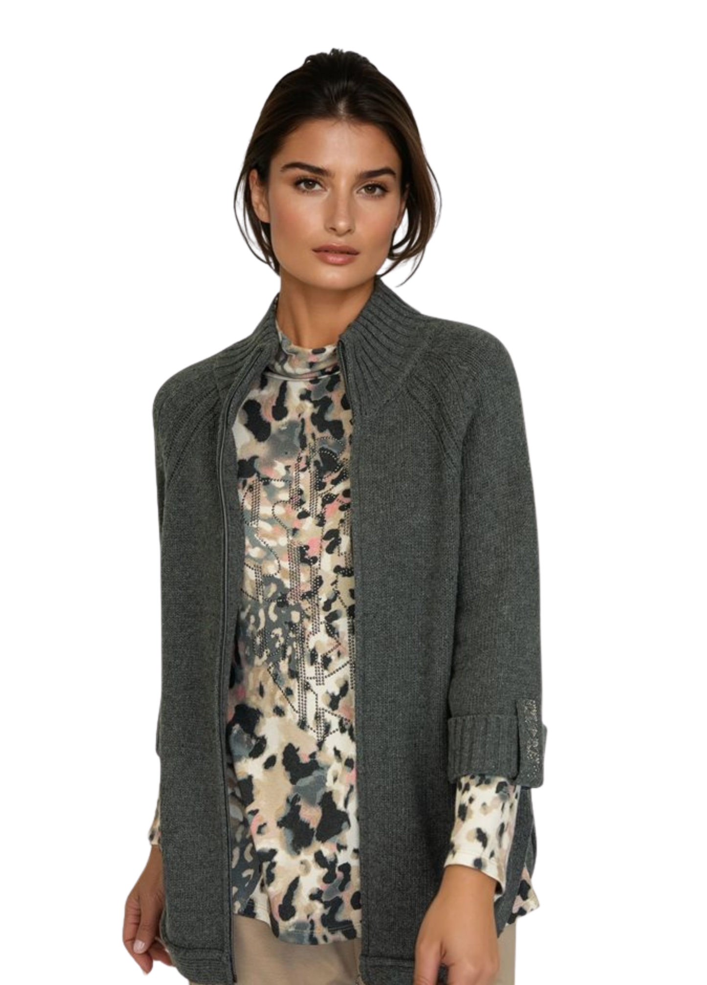 BLUSÃO COM MANGAS 3/4 TIPO CAPA - BARBARA LEBEK