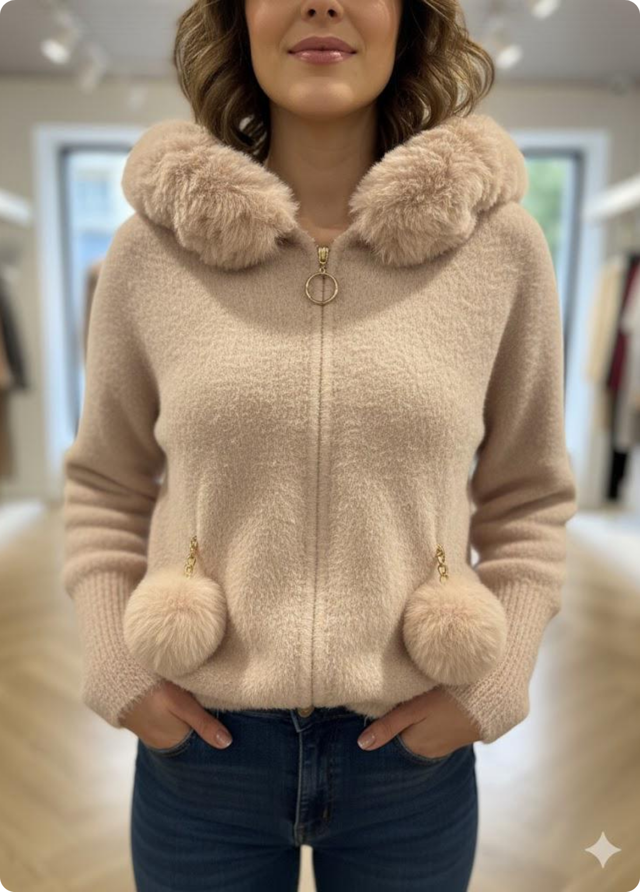 CASACO COM PÊLO SINTÉTICO - ALIBY