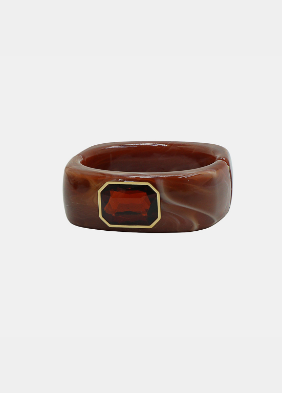 PULSEIRA EM ACRÍLICO COM PEDRA BRILHANTE NO TOPO - ALIBY