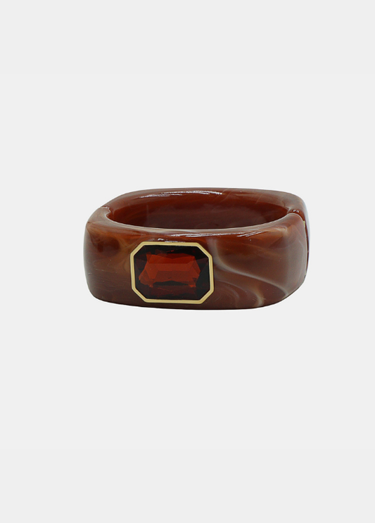 PULSEIRA EM ACRÍLICO COM PEDRA BRILHANTE NO TOPO - ALIBY