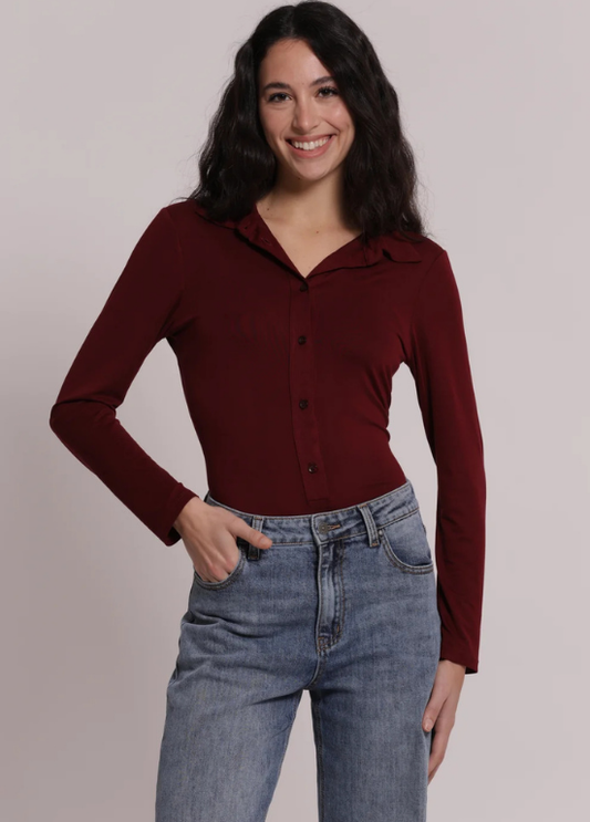 BODY CAMISA EM VISCOSE - MIMI MUA