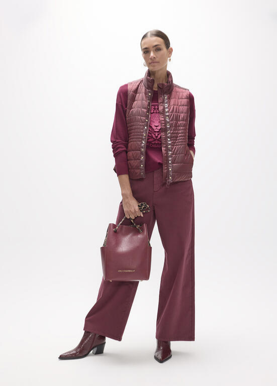 JERSEY BORDEAUX COM LEOPEARDO EM REVELO LC - LOLA CASADEMUNT