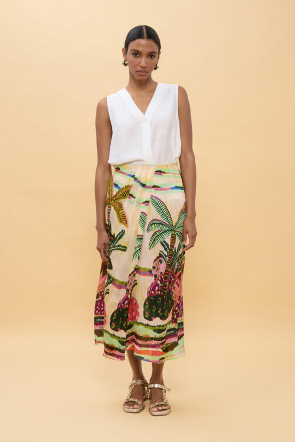 SAIA COM ESTAMPADO TROPICAL - LOLA CASADEMUNT