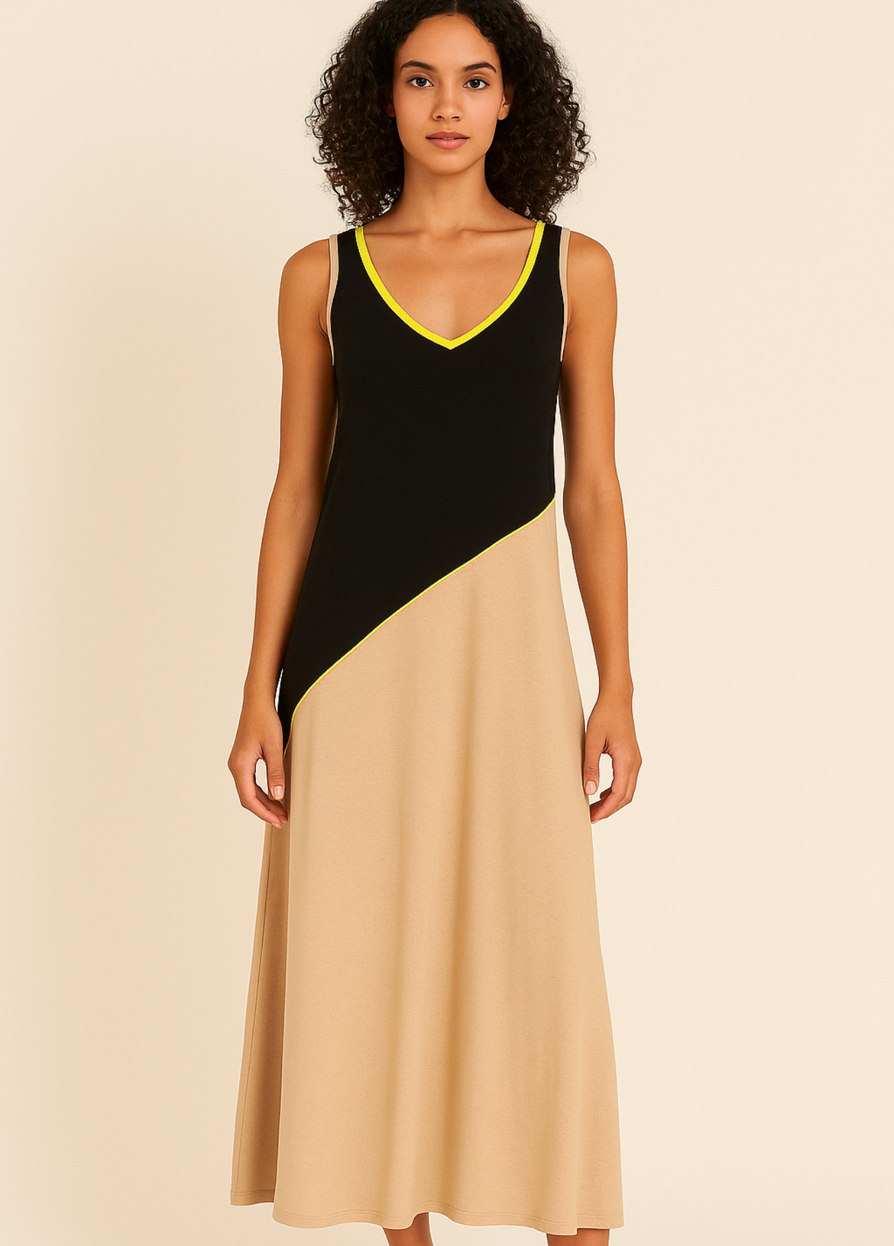 VESTIDO BICOLOR - ADET