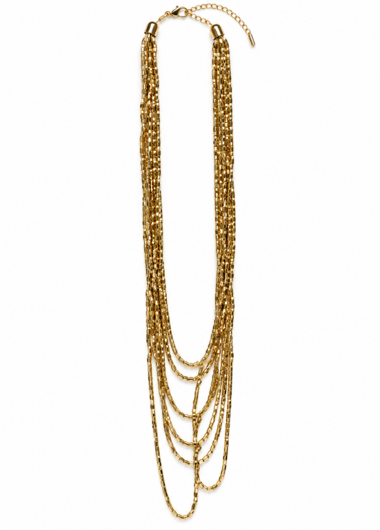 COLAR COMPRIDO DOURADO MULTICORRENTES - ALIBY