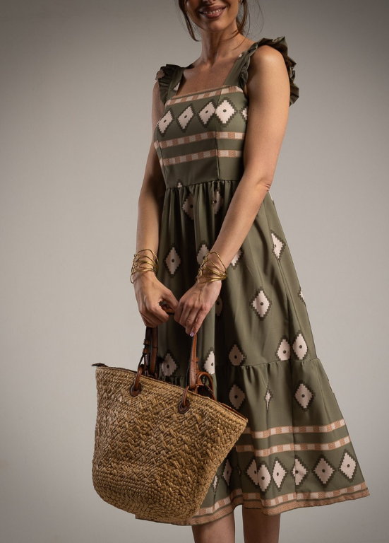 VESTIDO ESTAMPADO TRIBAL - ALIBY