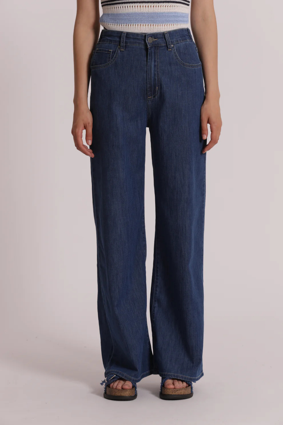 JEANS PALAZZO EM GANGA TENCEL COM ELÁSTICO - MIMI MUA