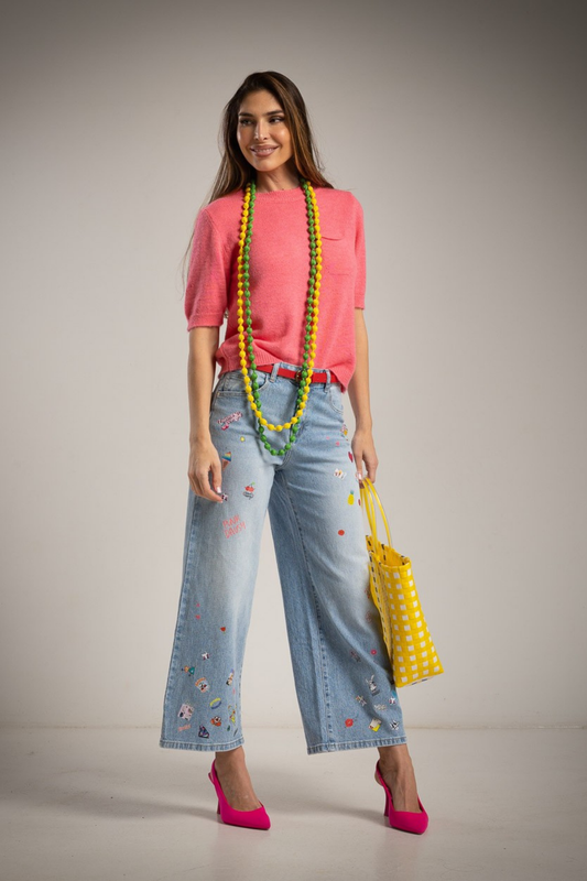 CALÇAS DE GANGA COM FANTASIA - ALBANO'S