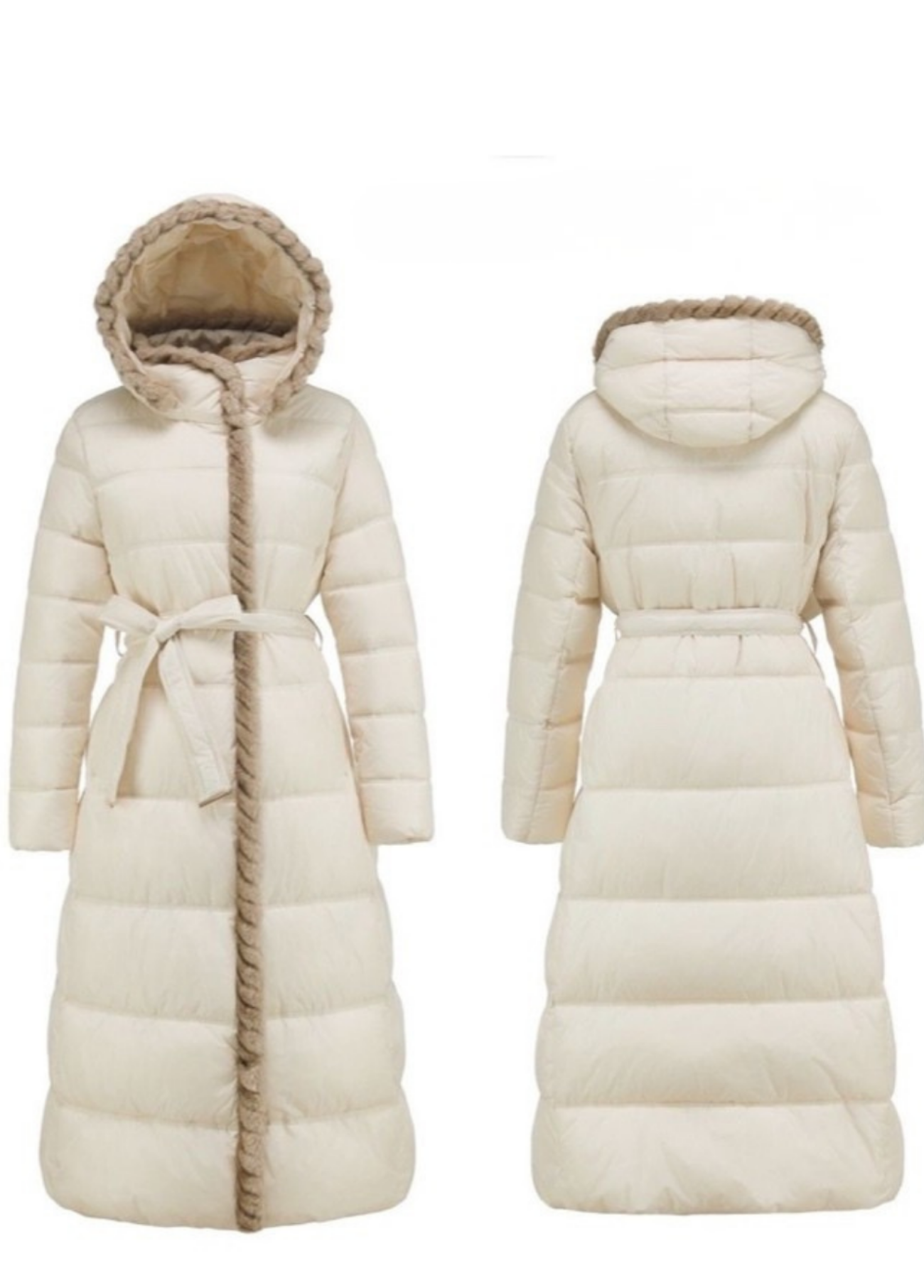 PARKA COMPRIDA COM PORMENORES EM PÊLO SINTÉTICO - ALIBY