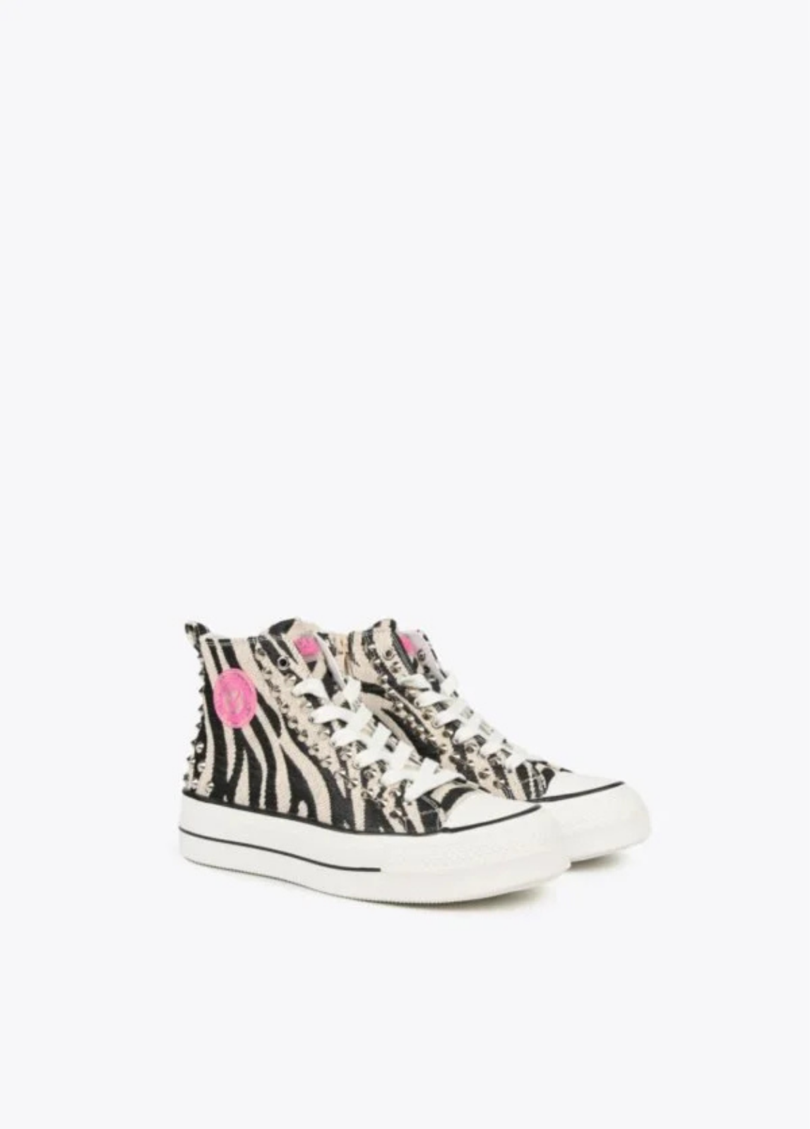 TÉNIS BOTIM TIPO CONVERSE COM ESTAMPADO ZEBRA E ROSA - LOLA CASADEMUNT