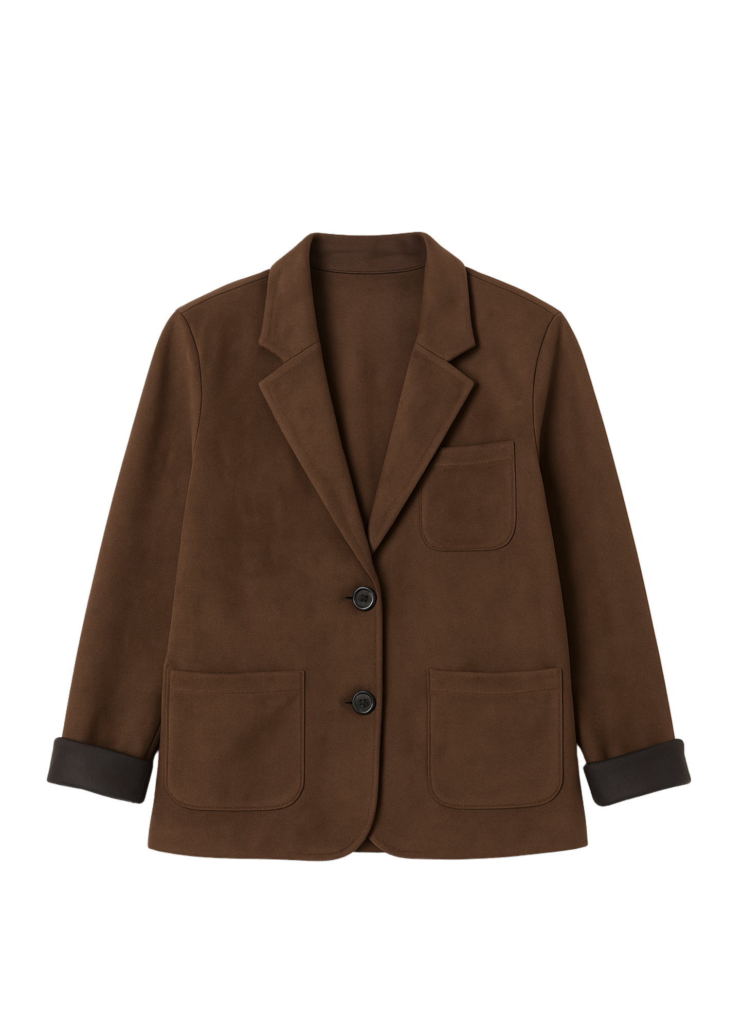 BLAZER TOQUE AVELUDADO CHOCOLATE - ADET