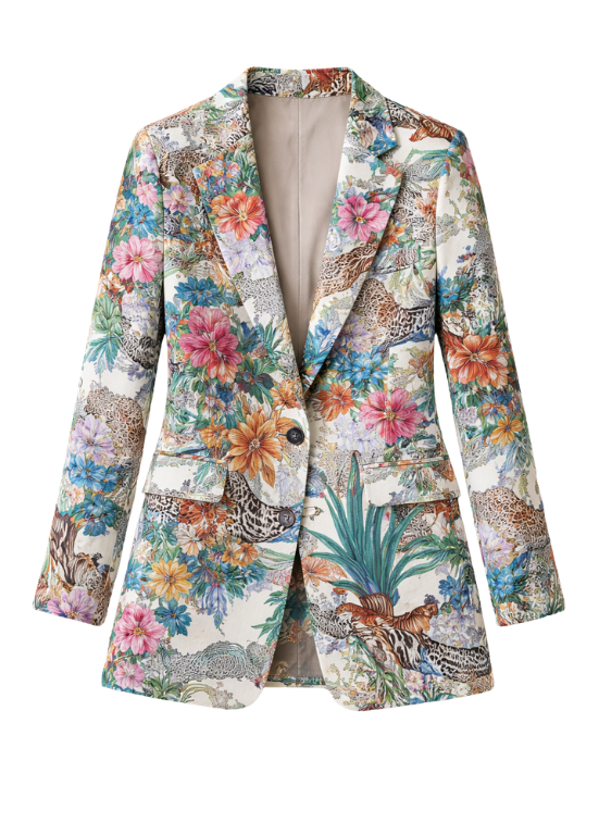 BLAZER ESTAMPADO TROPICAL E ANIMAL - ALIBY