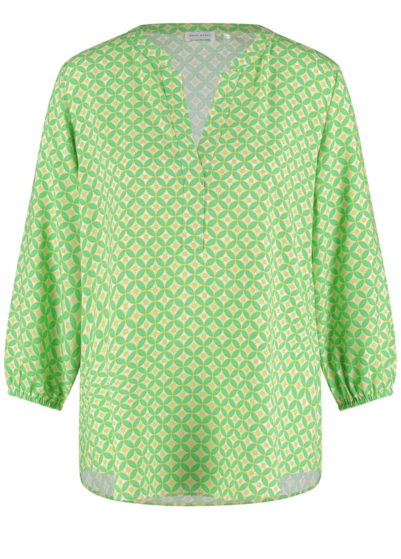 BLUSA VERDE ESTAMPADO GEOMÉTRICO - GERRY WEBER