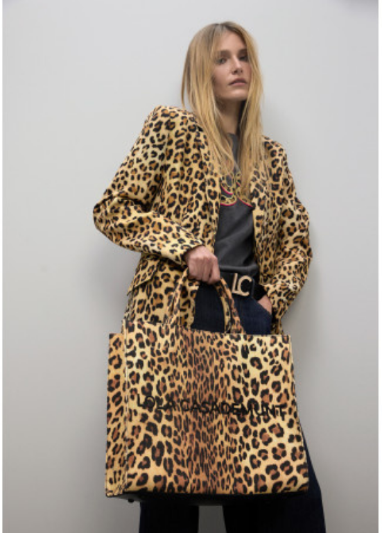 MALA SHOPPER LEOPARDO COM TECIDO DURÁVEL - LOLA CASADEMUNT
