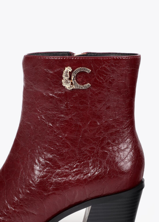 BOTINS EM ECOPELE TEXTURADA BORDEAUX LC - LOLA CASADEMUNT