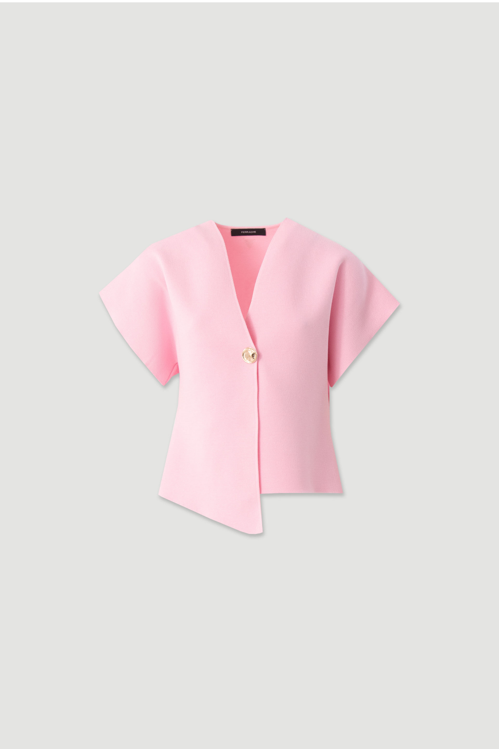 CASACO DE MALHA ASSIMÉTRICO DE MANGA CURTA - FERRACHE