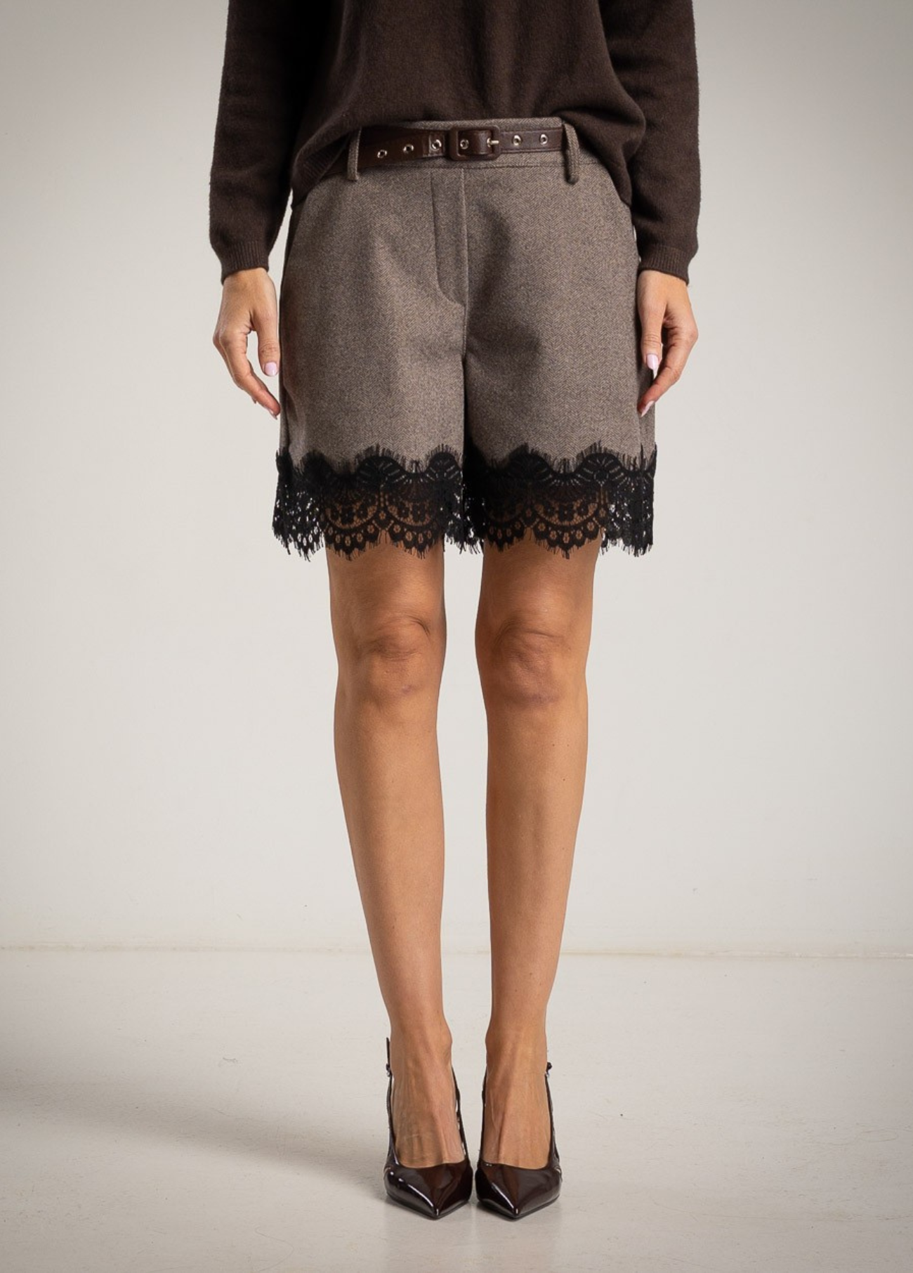 CALÇÕES CINZA COM RENDA FALL/WINTER - ALBANOS