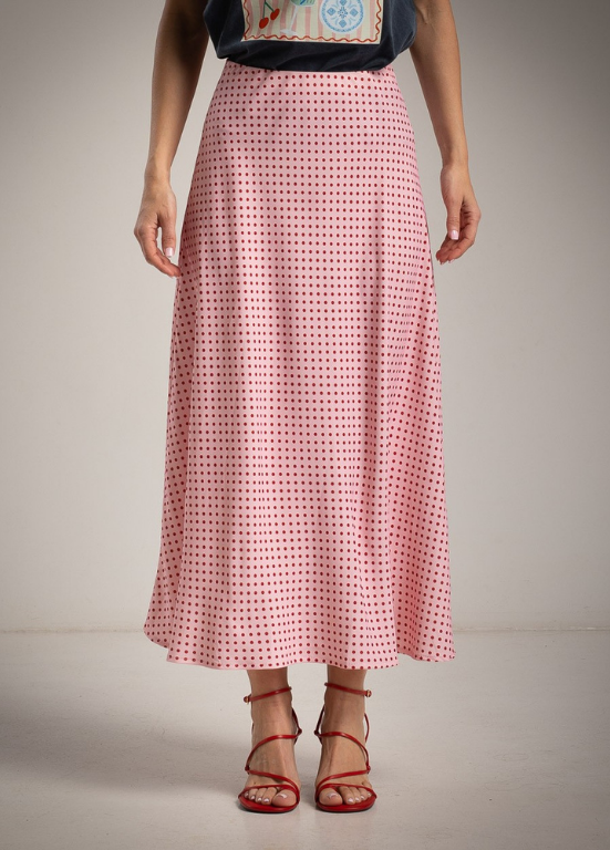 SAIA ROSA DE BOLINHAS VERMELHAS - ALIBY
