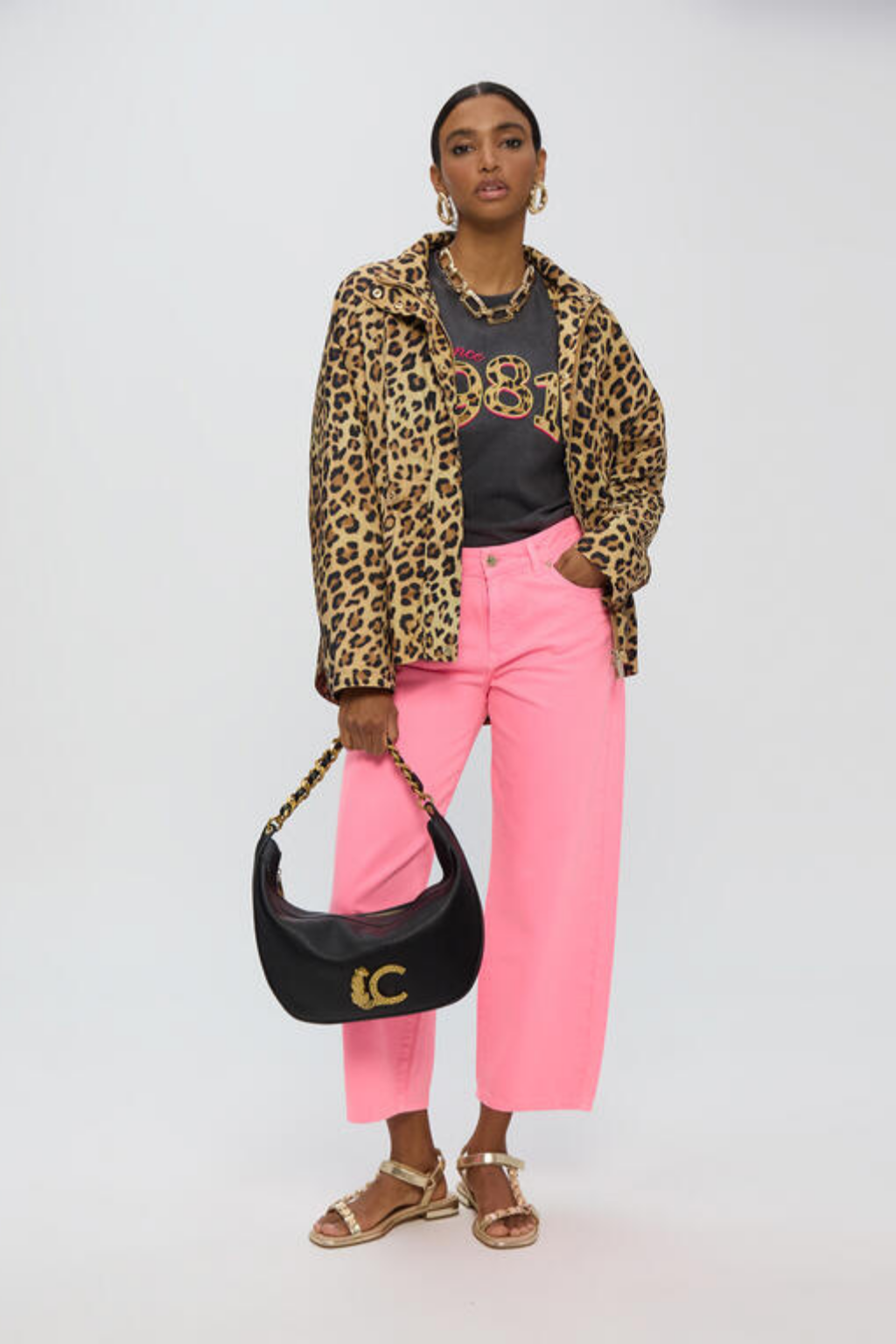 PARKA ANIMAL PRINT COM CAPUZ E  AJUSTE NA CINTURA - LOLA CASADEMUNT