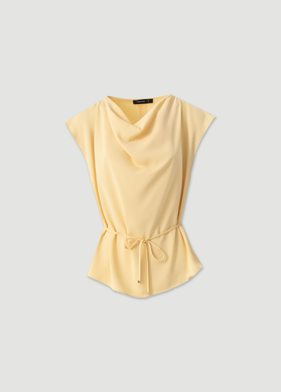 TOP FEMININO DE CORTE FLUIDO COM DRAPEADO - FERRACHE