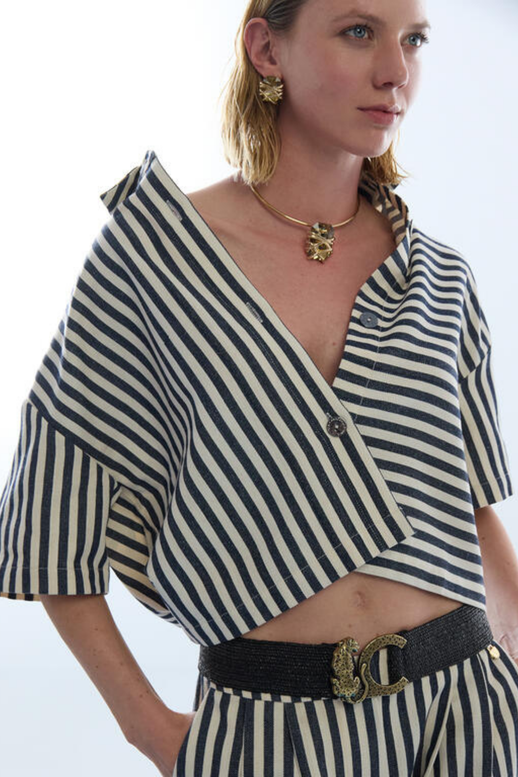 CINTO RÁFIA ELÁSTICO COM LOGOTIPO ANIMAL - LOLA CASADEMUNT