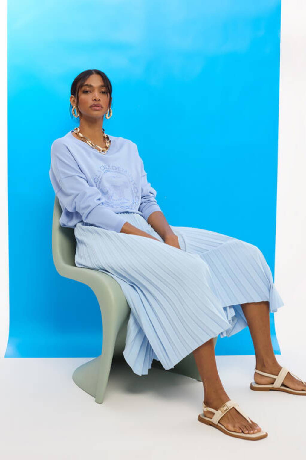 SAIA PLISSADA ASSIMÉTRICA - LOLA CASADEMUNT