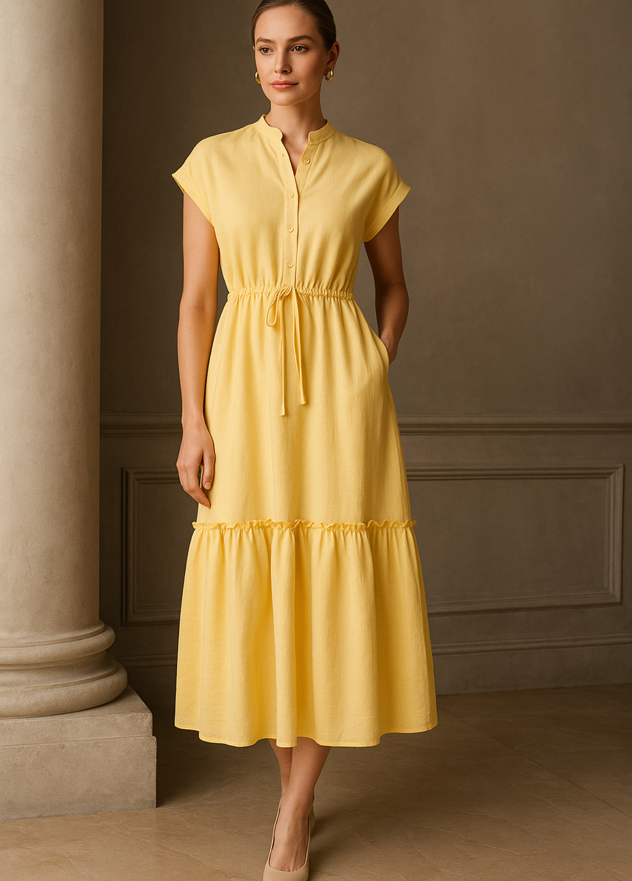 VESTIDO DE CINTURA AJUSTÁVEL - FERRACHE