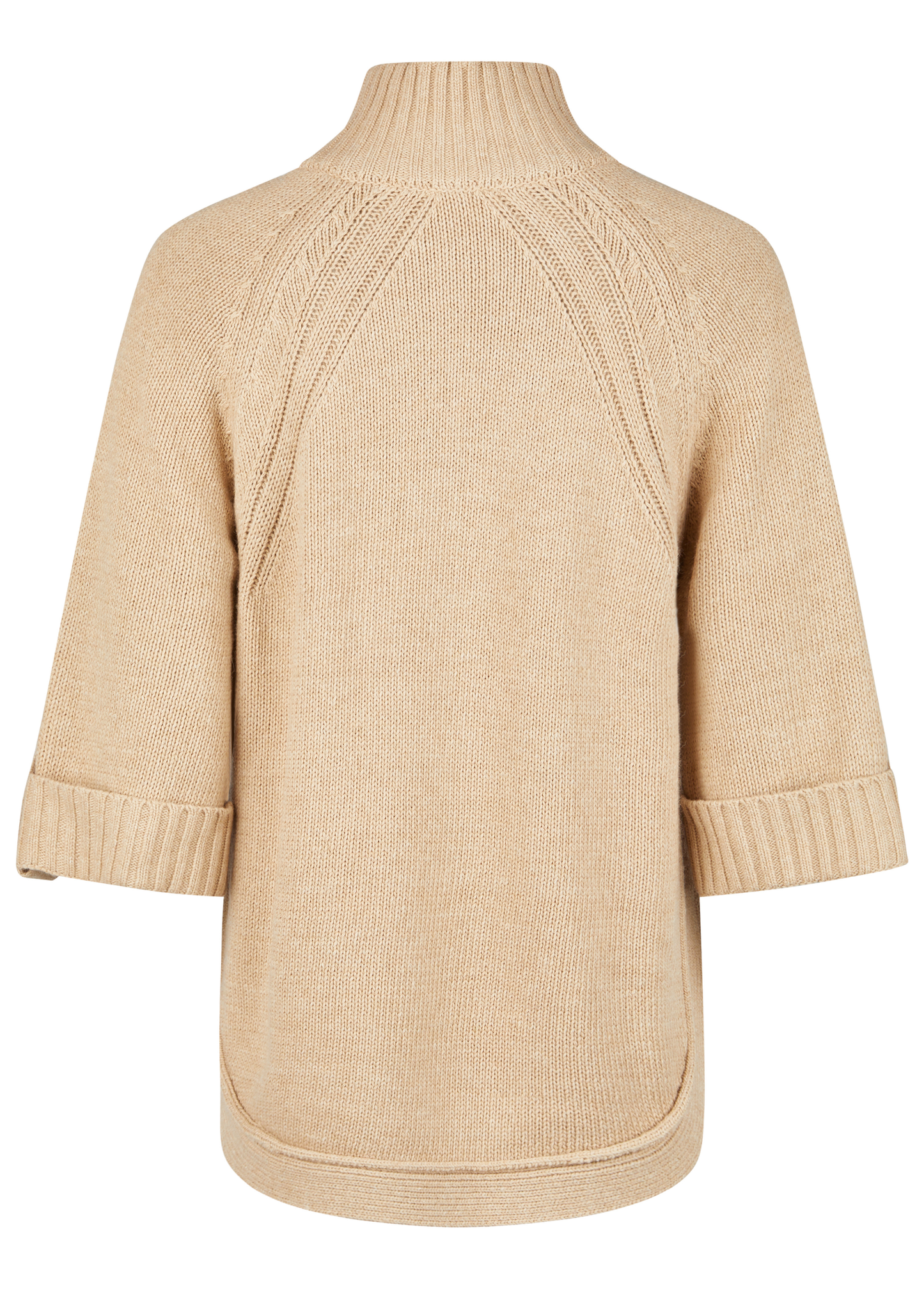 BLUSÃO DE MLAHA COM MANGAS 3/4 ESTILO CAPA - BARBARA LEBEK