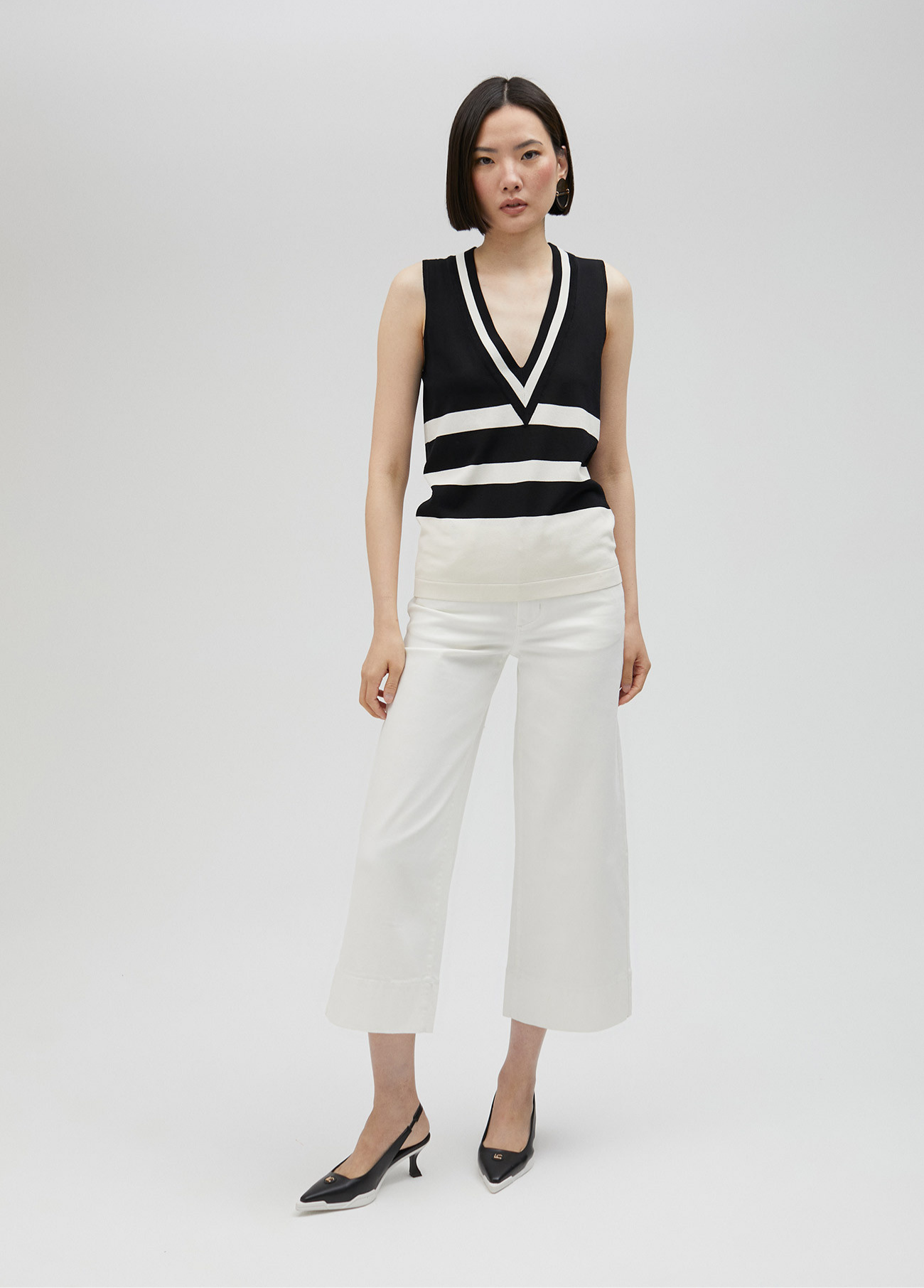 TOP DE MALHA BICOLOR - LOLA CASADEMUNT
