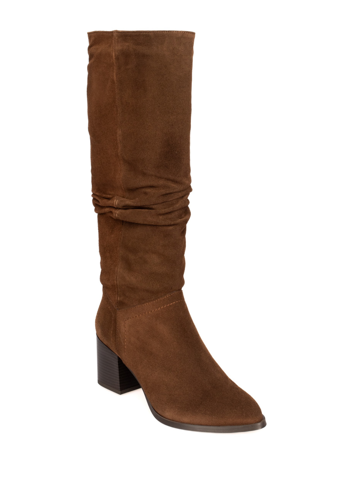 BOTA CASTANHA DE SALTO CANO ENRUGADO EM CAMURÇA - TAPADAS